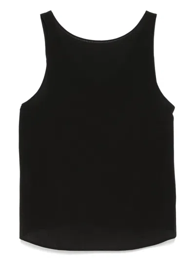 Emporio Armani Bluse Mit Knopfdetail In Black