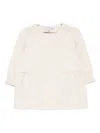 Emporio Armani Button-detailed All-over Flocked Logo Dress In White