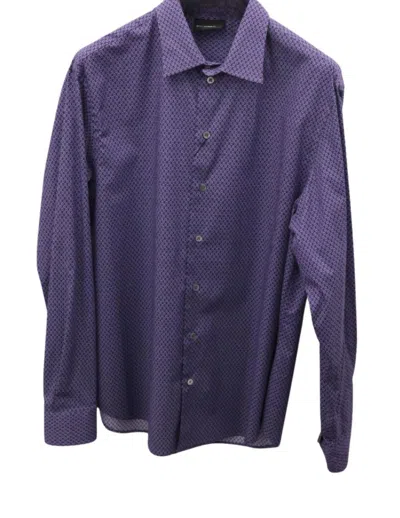 Emporio Armani Button Down Shirt In Purple
