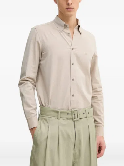 Emporio Armani Button-down Shirt In Neutral