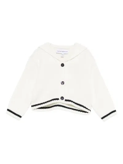 Emporio Armani Babies' Button-fastening Cardigan In White
