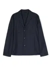Emporio Armani Button-fastening Long-sleeve Blazer In Blue