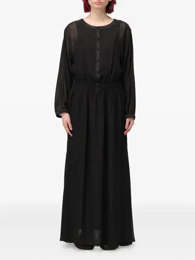 Emporio Armani Button-front Dress In Black
