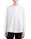 Emporio Armani Button Front Shirt In Optical White