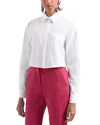 Emporio Armani Button Front Shirt In Optical White