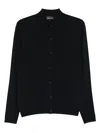 Emporio Armani Button-front Wool Cardigan In Blue