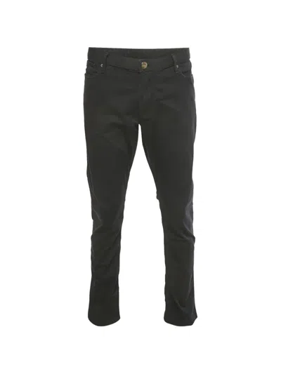 Pre-owned Emporio Armani Button Trousers In Blue