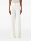 Emporio Armani Icon Compact Piqué Palazzo Trousers In White