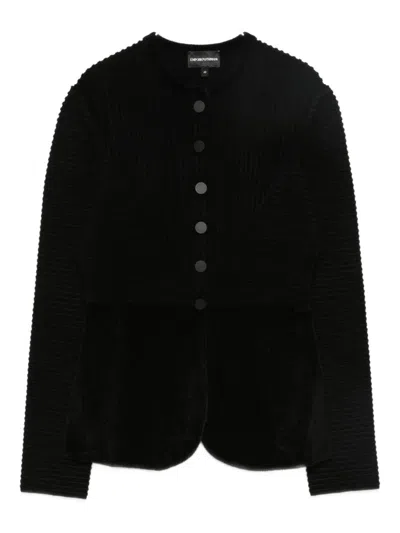 EMPORIO ARMANI BUTTONED CREWNECK JACKET