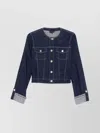 Emporio Armani Buttoned Cuffs Denim Jacket With Chest Pockets