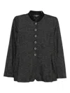 Emporio Armani Buttoned Jacket In Black