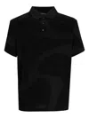 Emporio Armani Buttoned Polo Shirt In Black
