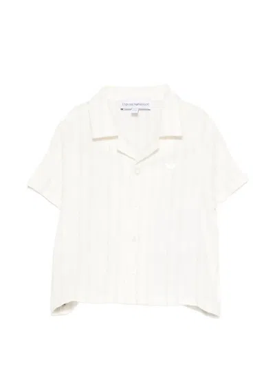 Emporio Armani Babies' Buttoned Shirt In White