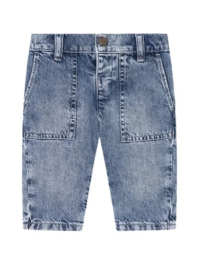 Emporio Armani Babies' Button-fastening Jeans In Blue