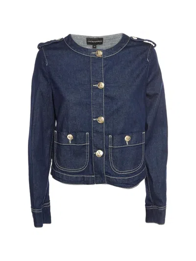Pre-owned Emporio Armani Button-up Denim Jacket In Blue