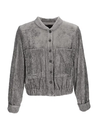 Emporio Armani Caban Coat In Blue