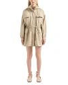Emporio Armani Caban Cotton Parka In Solid Medium