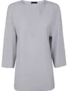 Emporio Armani Round-neck Blouse In Beige