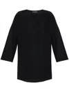 Emporio Armani Technical Cady Blouse With Laser Cuts In Black