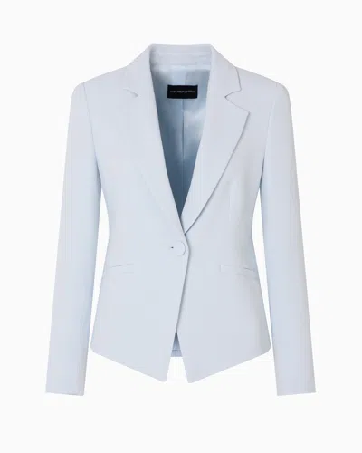 EMPORIO ARMANI CADY CRÊPE JACKET WITH LAPELS