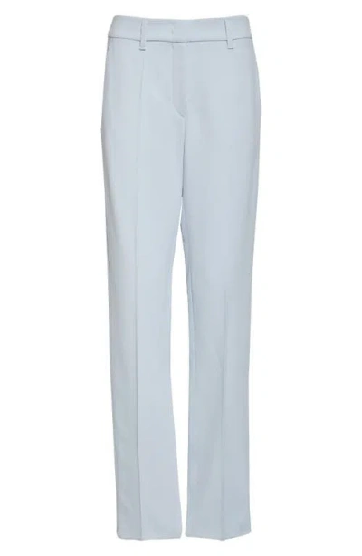 Emporio Armani Cady Crepe Straight Leg Pants In Zen Blue