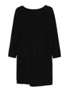 Emporio Armani Draped Short Dress Cuff Zips In Black