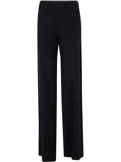 EMPORIO ARMANI CADY-TEXTURE PALAZZO TROUSERS