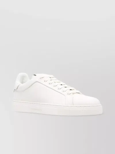 EMPORIO ARMANI CALF LEATHER LOW-TOP SNEAKERS