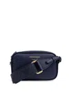 Emporio Armani Logo-stamp Crossbody Bag In Blue