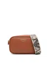 Emporio Armani Calf Leather Shoulder Bag In Brown