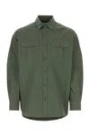 Emporio Armani Logo-patch Organic Cotton Shirt