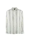 Emporio Armani Striped Long Sleeve Shirt In 199