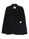 Emporio Armani Leather Shirt In Black