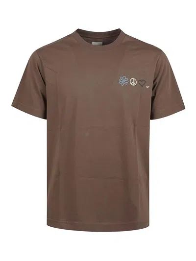 Emporio Armani T-shirt In Brown