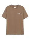 Emporio Armani Shitake Flower Peace T-shirt In Brown