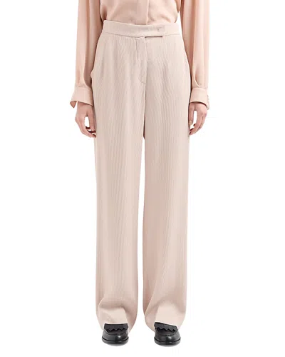 Emporio Armani Cannette Cady Pants In Nude Pink