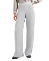 Emporio Armani Cannette Cady Wide Leg Pants In Sliver