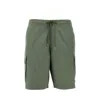 Emporio Armani Canvas Cargo Bermuda Shorts In Green