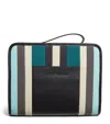 Emporio Armani Canvas Striped Pouch