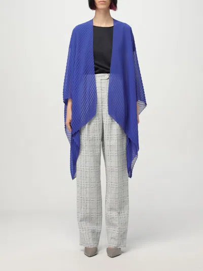 Emporio Armani Cape  Woman Color Gnawed Blue