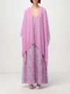 Emporio Armani Flowing Pleated Over-sized Poncho In Lilla In Lilac