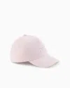 Shop Emporio Armani Asv Organic Cotton Eagle Embroidered Baseball Cap In Pink