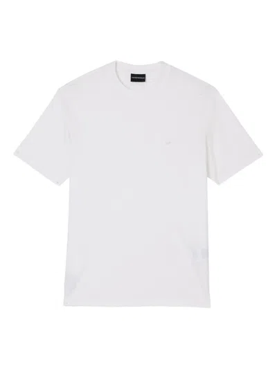 Emporio Armani Capsule Cotton Blend T Shirt In White