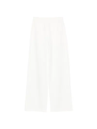 Emporio Armani Capsule Cotton Trousers In White
