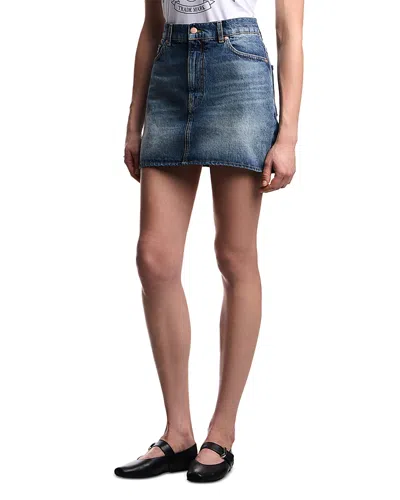Emporio Armani Capsule Denim Skirt In Blue