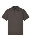 Emporio Armani Capsule Logo Cotton Polo Shirt In Brown