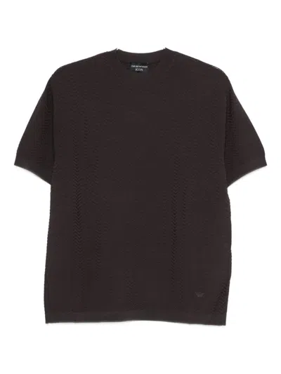 Emporio Armani Capsule Pre Knitted T Shirt In Multi