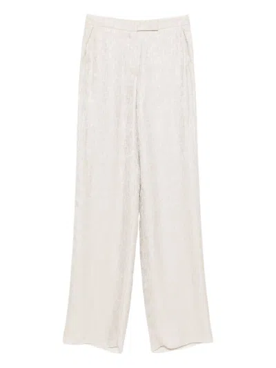 Emporio Armani Capsule Pre Straight Leg Trousers In Neutral