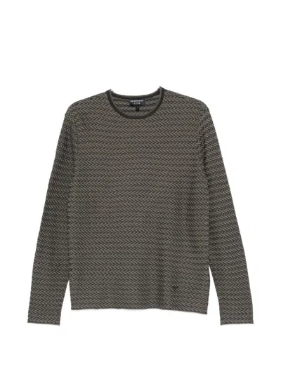 Emporio Armani Capsule Pre Wool Crewneck Sweater In Gray