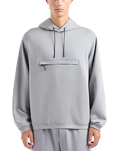 Emporio Armani Capsule Travel Hooded Sweatshirt In Grey